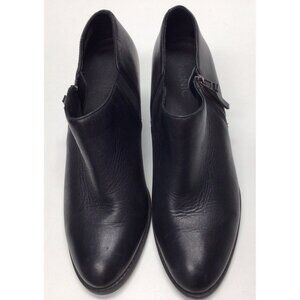 Vionic Orthaheel Black Leather Taber Ankle Boots Size 9.5 Booties